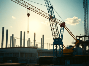 Crane rental services in Beaumont TX lifting equipment at an industrial site